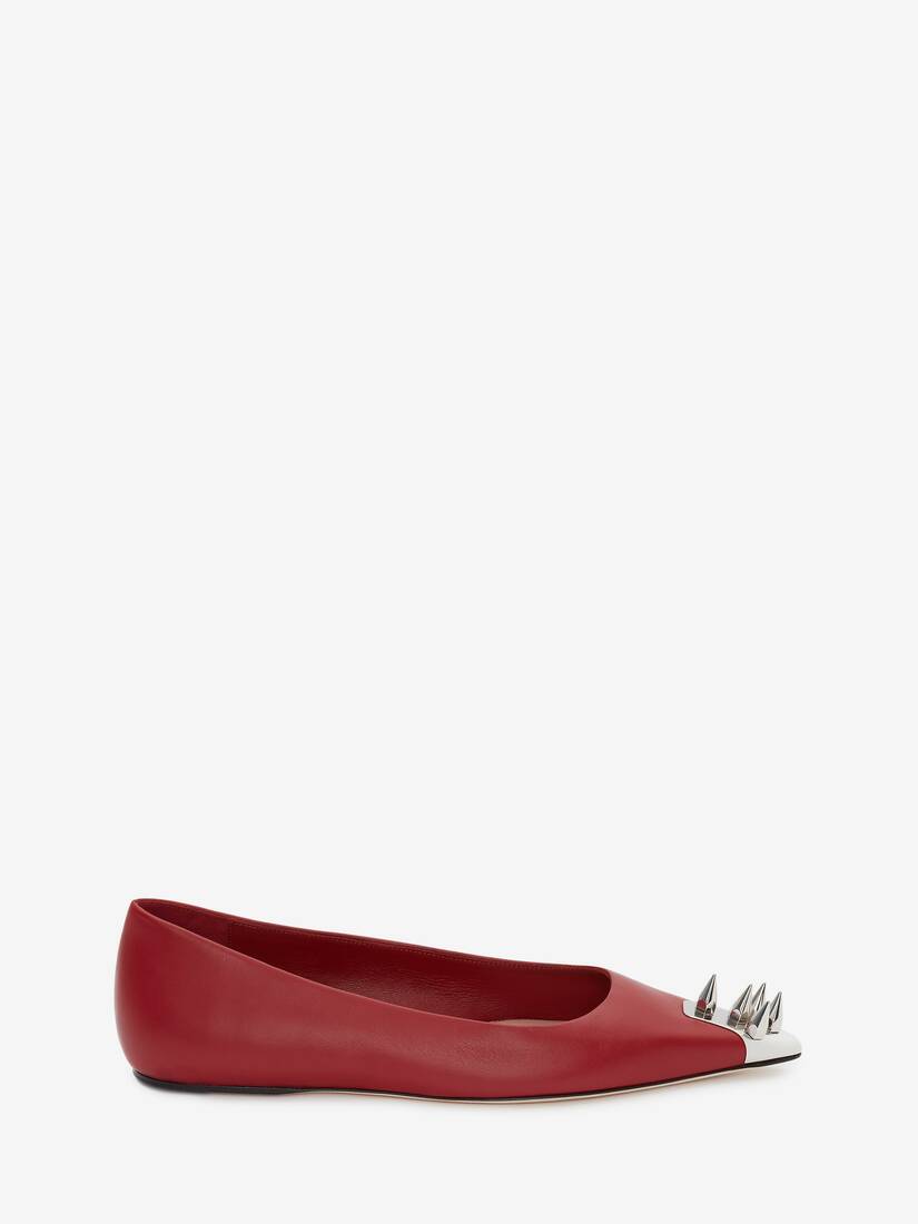 Bailarinas Alexander McQueen Punk Stud Mujer - Rojos - Mexico 386-QWFMHA